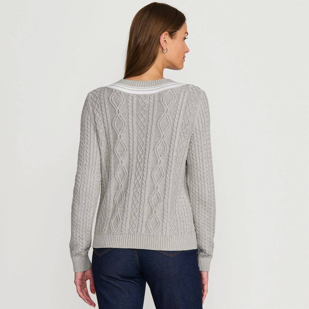 売れ筋商品|||ランズエンド ニット&セーター アウター レディース Women's Drifter Cable Turtleneck Sweater Gray heather Women's Drifter Cable Turtleneck Sweater | Lands' End