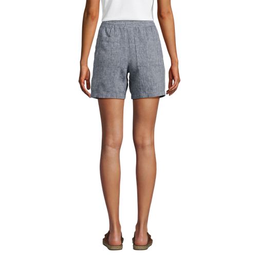 Women's Petite Pull On Linen Shorts Lands' End