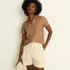 Women's High Rise Pleated A-line 5" Linen Shorts, alternative image