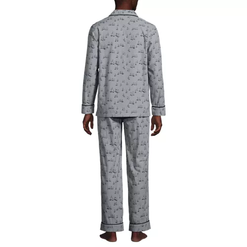 Men's Long Sleeve Essential Pajama Set, Back