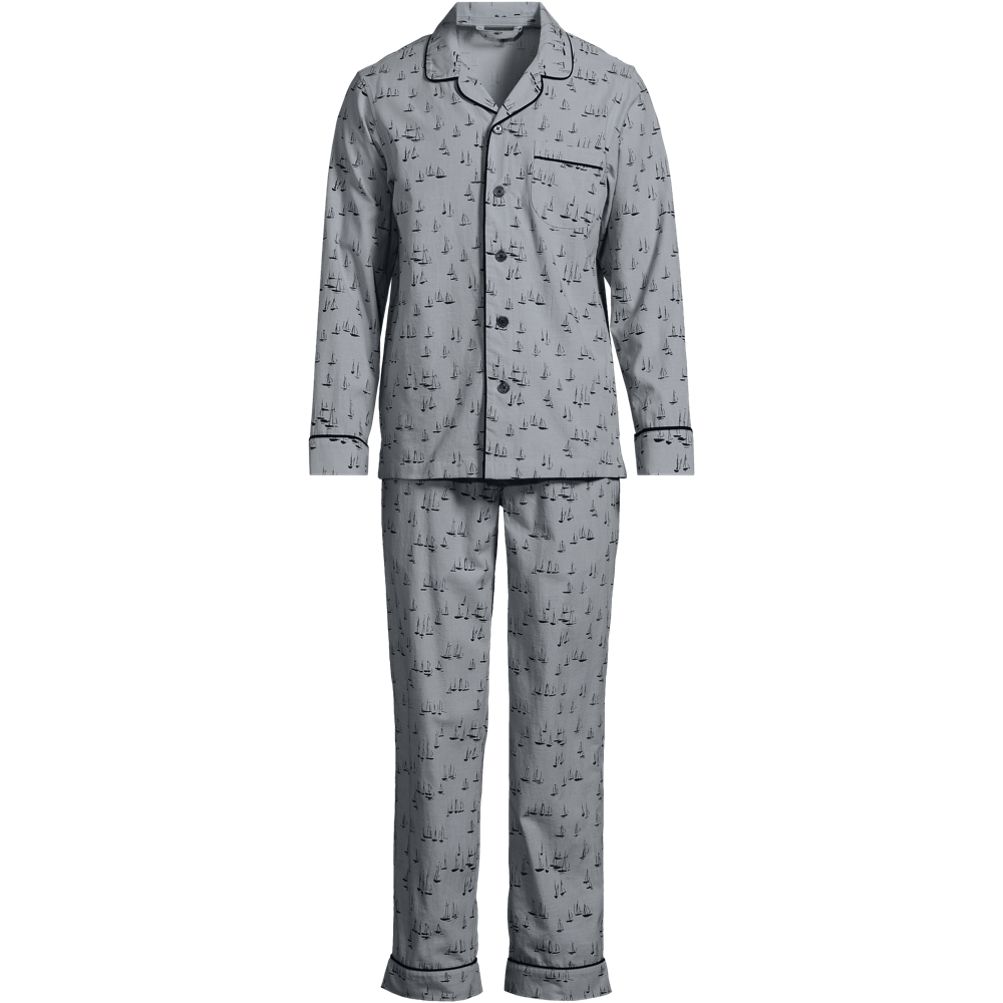 U2SKIIN Mens Cotton Pajama Set, Soft Long Sleeve Pajamas for