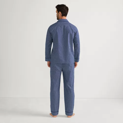 Men's Long Sleeve Essential Pajama Set, Back