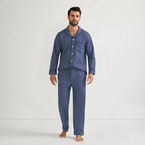 Men's Long Sleeve Essential Pajama Set, Front