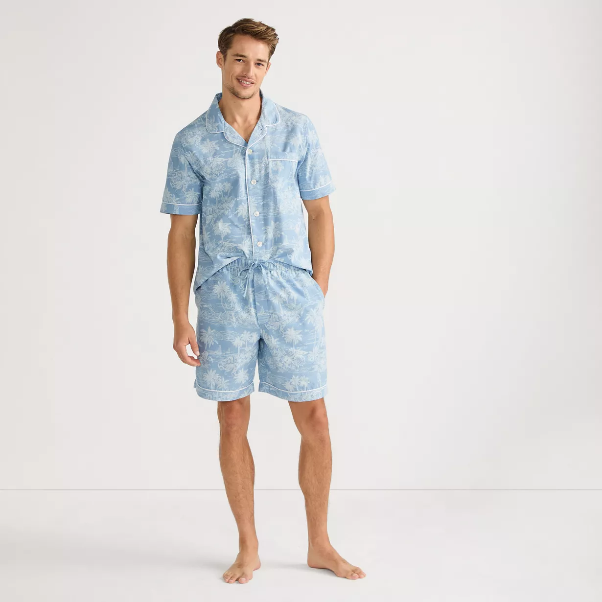 Men's Short Sleeve Essential Pajama Set