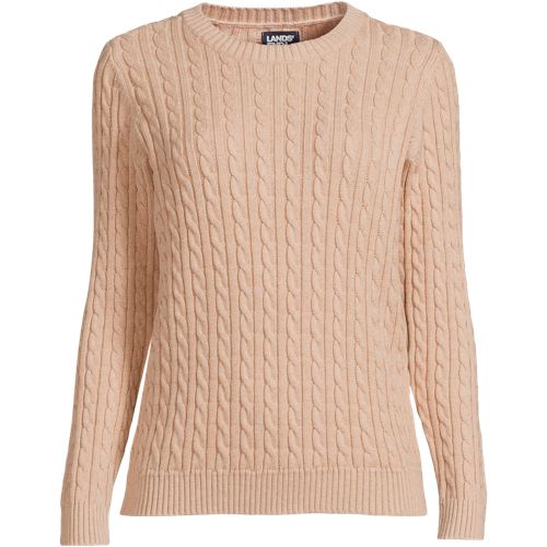 Women's Drifter Cable Crew Neck Sweater | Lands' End