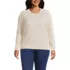 Women's Plus Size Drifter Cable Crew Neck Sweater, Front