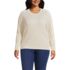 Women's Plus Size Drifter Cable Crew Neck Sweater, Front