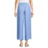 Women's High Rise Drawstring Linen Wide Leg Crop Pants, Back