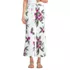Women's High Rise Drawstring Linen Wide Leg Crop Pants, Front