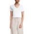 Women's High Rise Drawstring Linen Wide Leg Crop Pants, Front