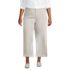Women's Plus Size High Rise Patch Pocket Wide Leg Chino Crop Pants, Front