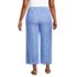 Women's Plus Size High Rise Drawstring Linen Wide Leg Crop Pants, Back