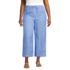 Women's Plus Size High Rise Drawstring Linen Wide Leg Crop Pants, Front