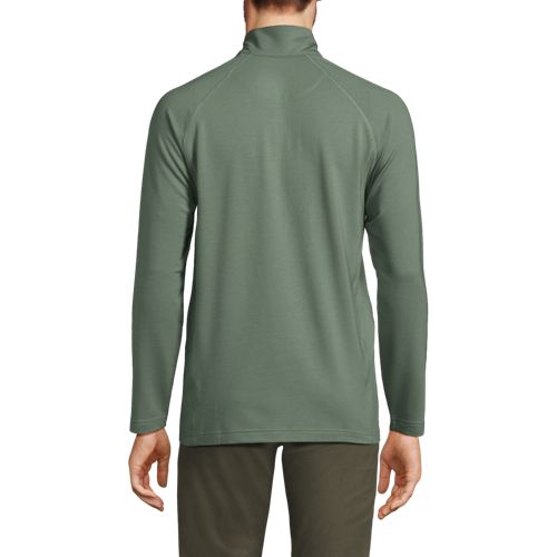 Men's Long Sleeve Raglan Social Active Quarter Zip, Back