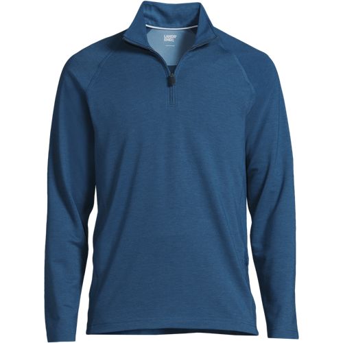 Men's Long Sleeve Raglan Social Active Quarter Zip, Front