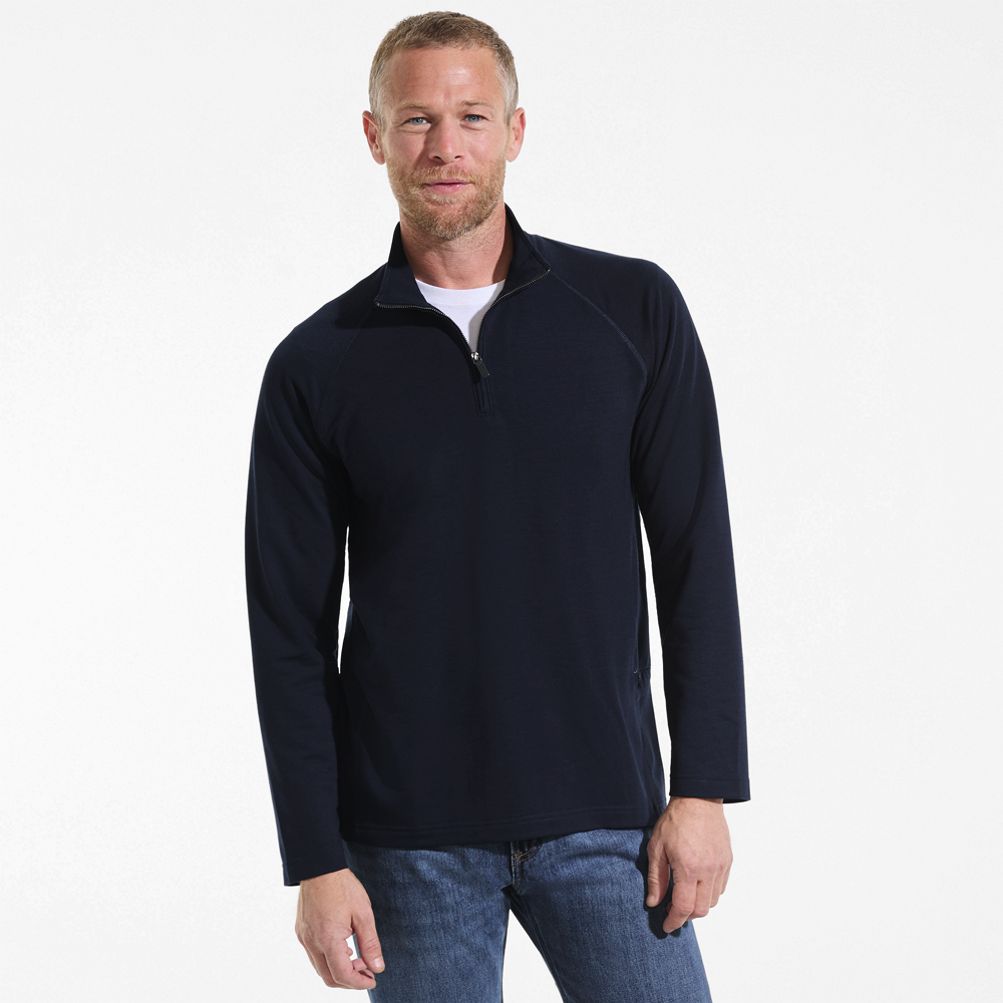 Men's Long Sleeve Flex Performance Quarter Zip | Lands' End