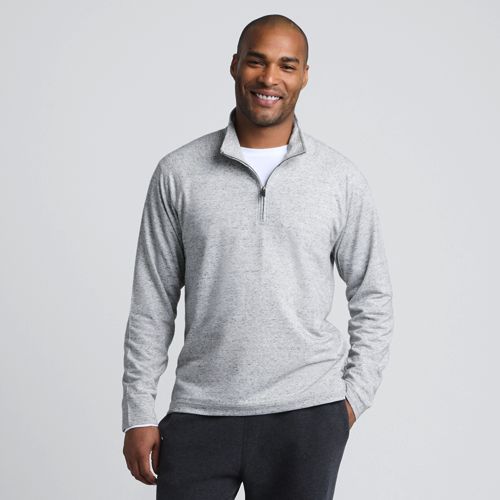 Men's Long Sleeve Raglan Social Active Quarter Zip, Front