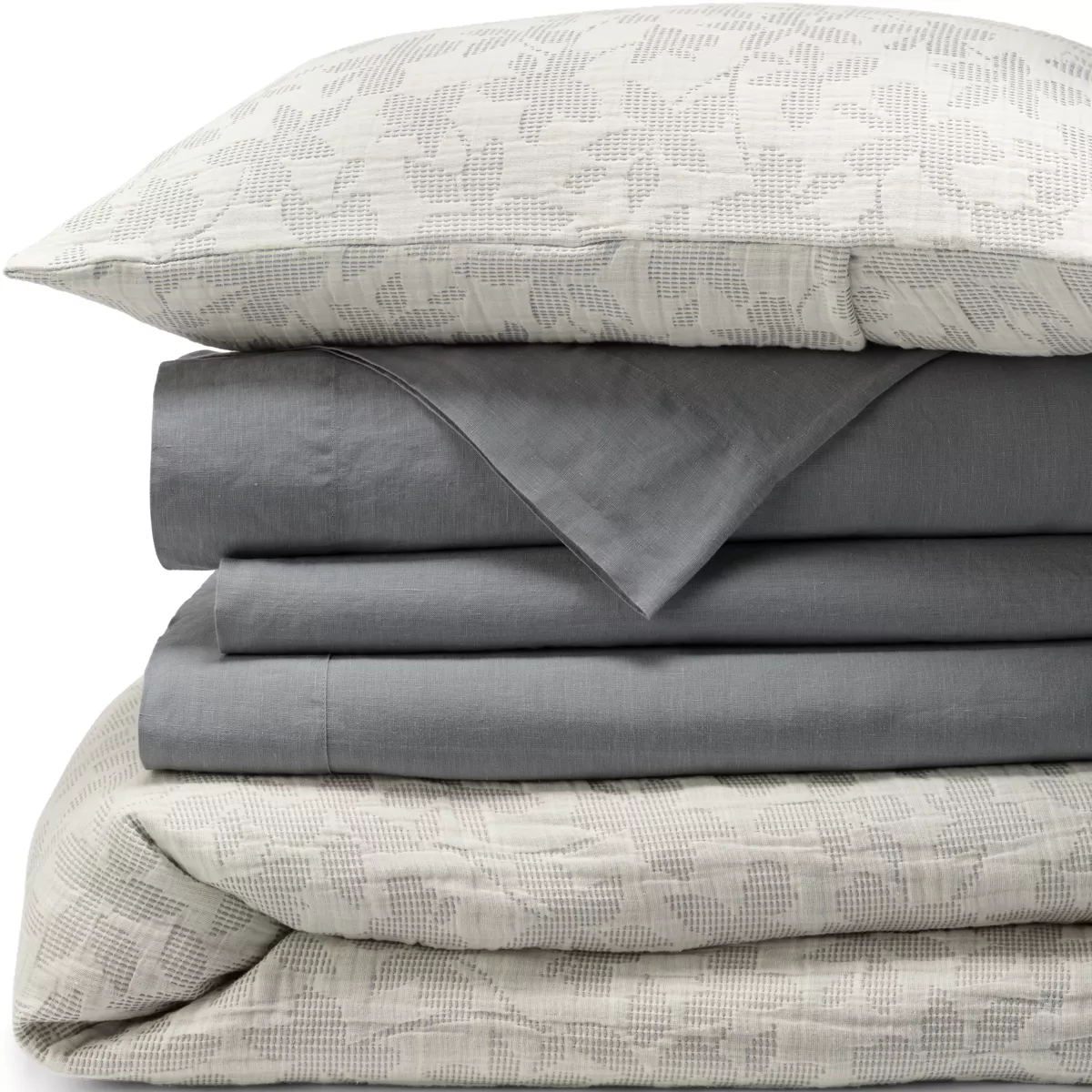 Cotton Textured Two Toned Duvet Bed Cover