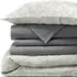 Cotton Textured Two Toned Duvet Bed Cover, Front