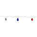 Northlight 10 count 9" Red White and Blue LED Edison Style String Lights, alternative image