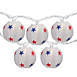 Northlight 10 count Red White and Blue Star 4th of July Paper Lantern Patio Lights, alternative image