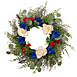 Northlight 24" Americana Mixed Foliage and Florals Patriotic Wreath, alternative image