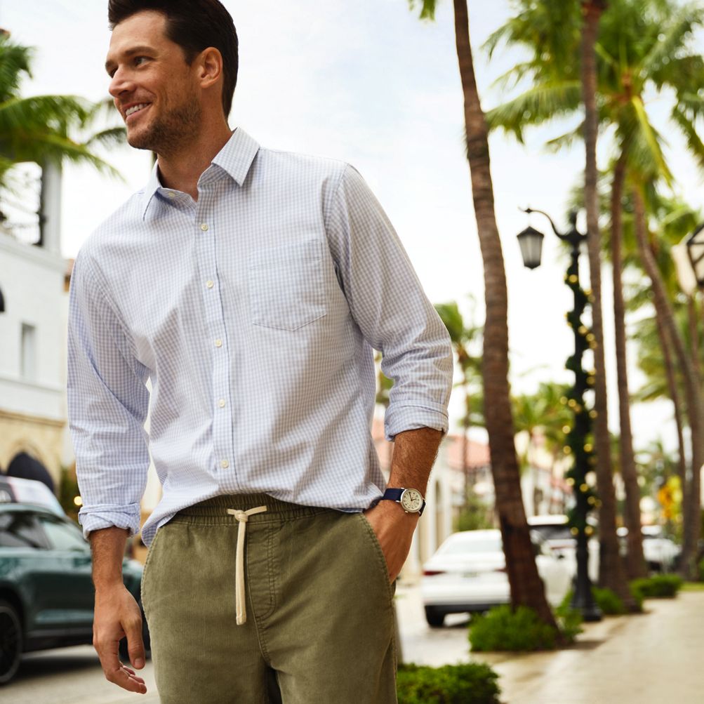 Men's Traditional Fit Long Sleeve Travel Kit Shirt