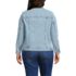 Women's Plus Size Denim Trucker Jacket, Back