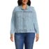 Women's Plus Size Denim Trucker Jacket, Front