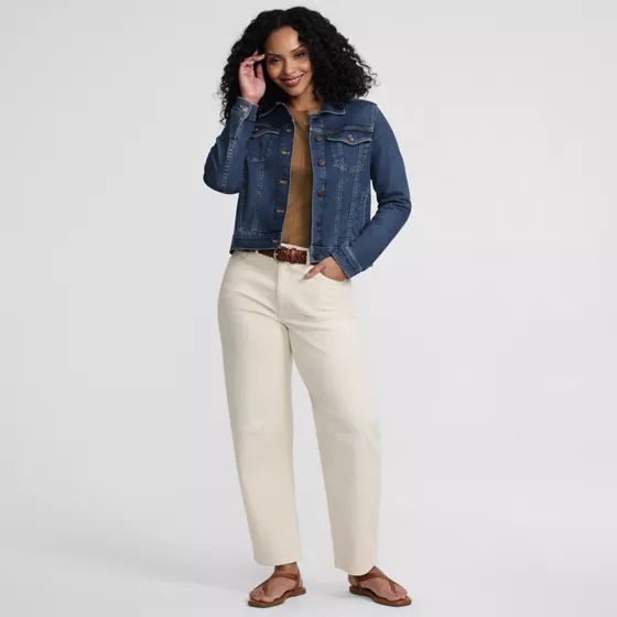 Women's Denim Trucker Jacket - primary