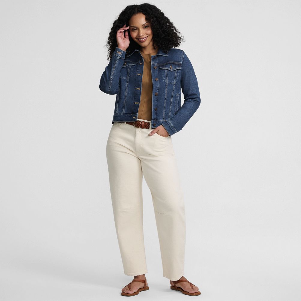Women's Denim Trucker Jacket | Lands' End