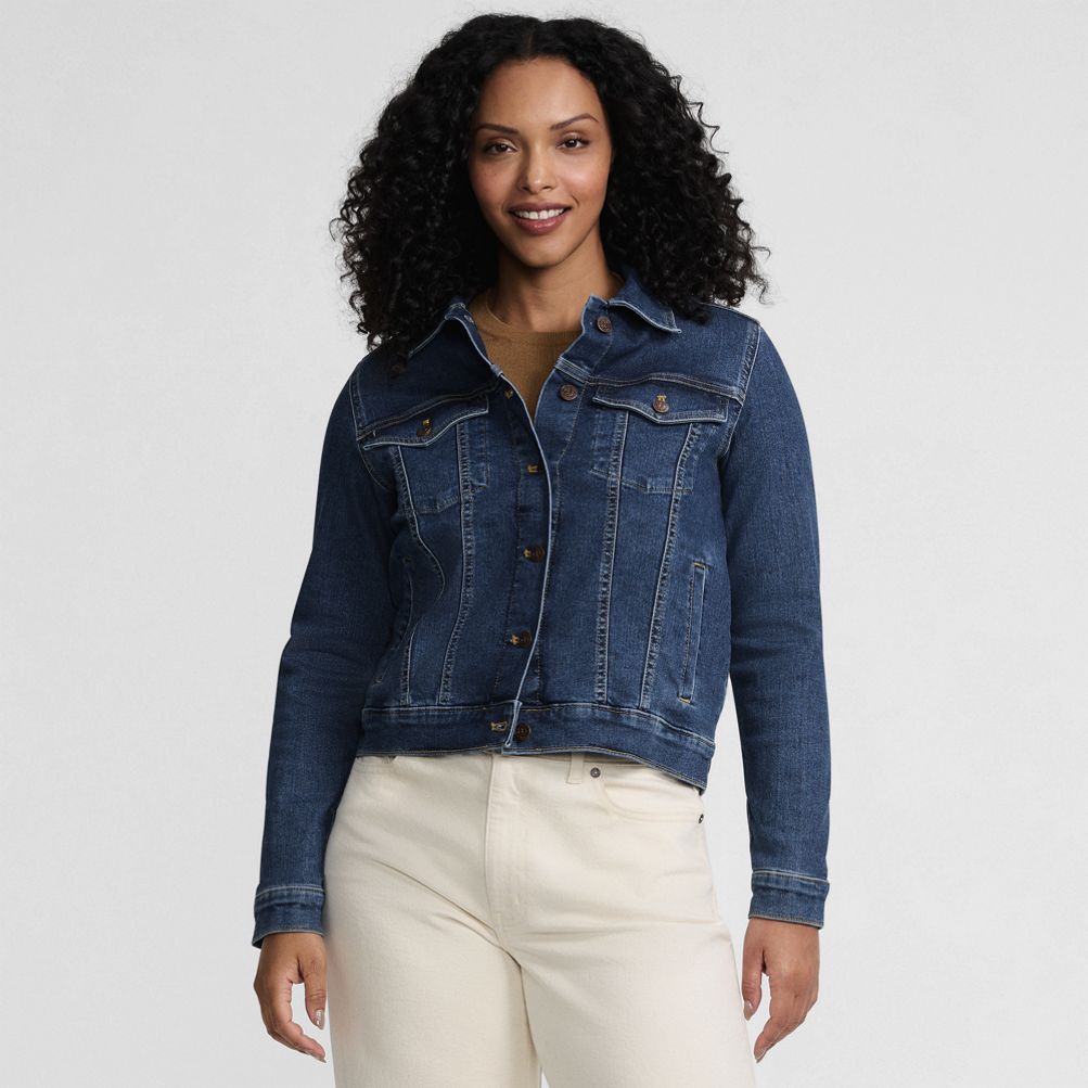 Women's Denim Trucker Jacket | Lands' End