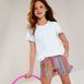 Girls Flutter Eyelet Sleeve Top, alternative image