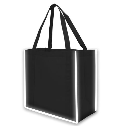 Custom Logo Reflective Large Non-Woven Grocery Tote Bag