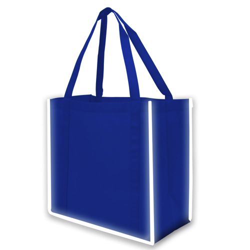 Custom Logo Reflective Large Non-Woven Grocery Tote Bag