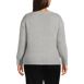 Women's Plus Size Boucle Easy Fit Crew Neck Sweater, Back
