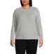 Women's Plus Size Boucle Easy Fit Crew Neck Sweater, Front
