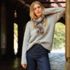 Women's Boucle Easy Fit Crew Neck Sweater, alternative image