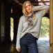 Women's Plus Size Boucle Easy Fit Crew Neck Sweater, alternative image