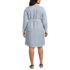 Women's Plus Size Long Sleeve Linen Shirt Dress, Back