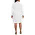 Women's Plus Size Long Sleeve Linen Shirt Dress, Back