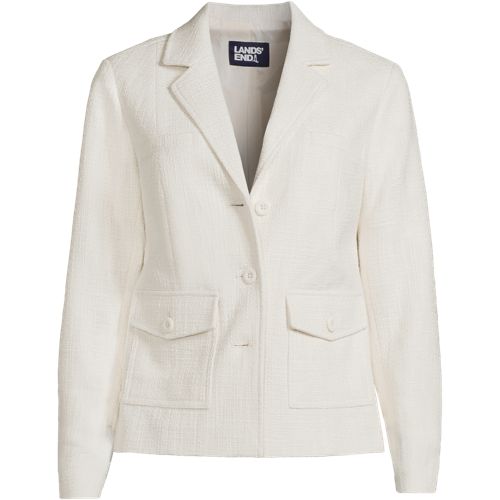 Lands End Womens Sweater Fleece Blazer Jacket - The India