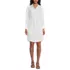 Women's Long Sleeve Linen Shirt Dress, Front