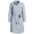 Women's Long Sleeve Linen Shirt Dress, Front