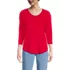 Women's 3/4 Sleeve Lightweight Jersey Shirttail Tee, Front