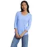 Women's 3/4 Sleeve Lightweight Jersey Shirttail Tee, Front