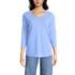 Women's 3/4 Sleeve Lightweight Jersey Shirttail Tee, Front