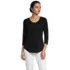 Women's 3/4 Sleeve Lightweight Jersey Shirttail Tee, Front