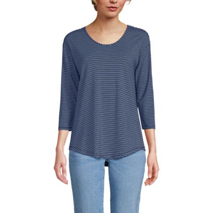 Women's 3/4 Sleeve Lightweight Jersey Tunic - image 1