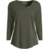 Women's 3/4 Sleeve Lightweight Jersey Shirttail Tee, Front